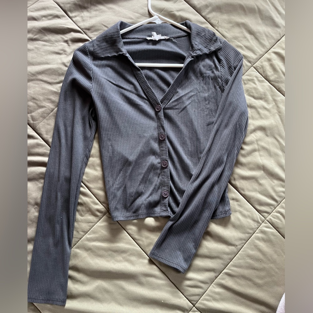 Button down collared long sleeve